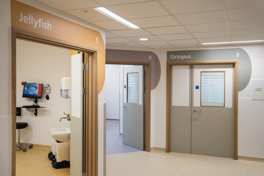 Signs over the doors