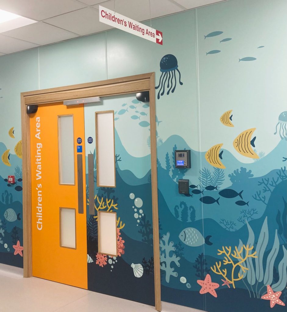 Under the sea themed mural